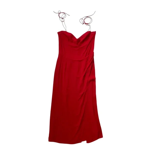 Reformation Kourtney Dress - Red - Midi Dress - Strappy - Size 12 - Picture 3 of 9